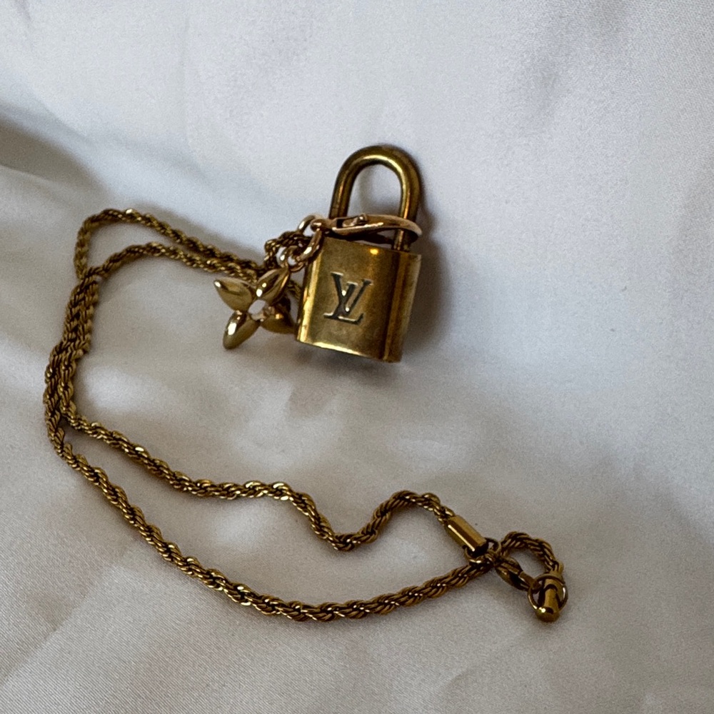 Louis Vuitton Golden Padlock Pendant & Chain